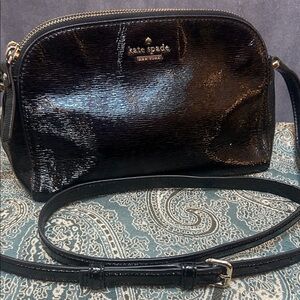Kate Spade Shiny Black Crossbody Bag